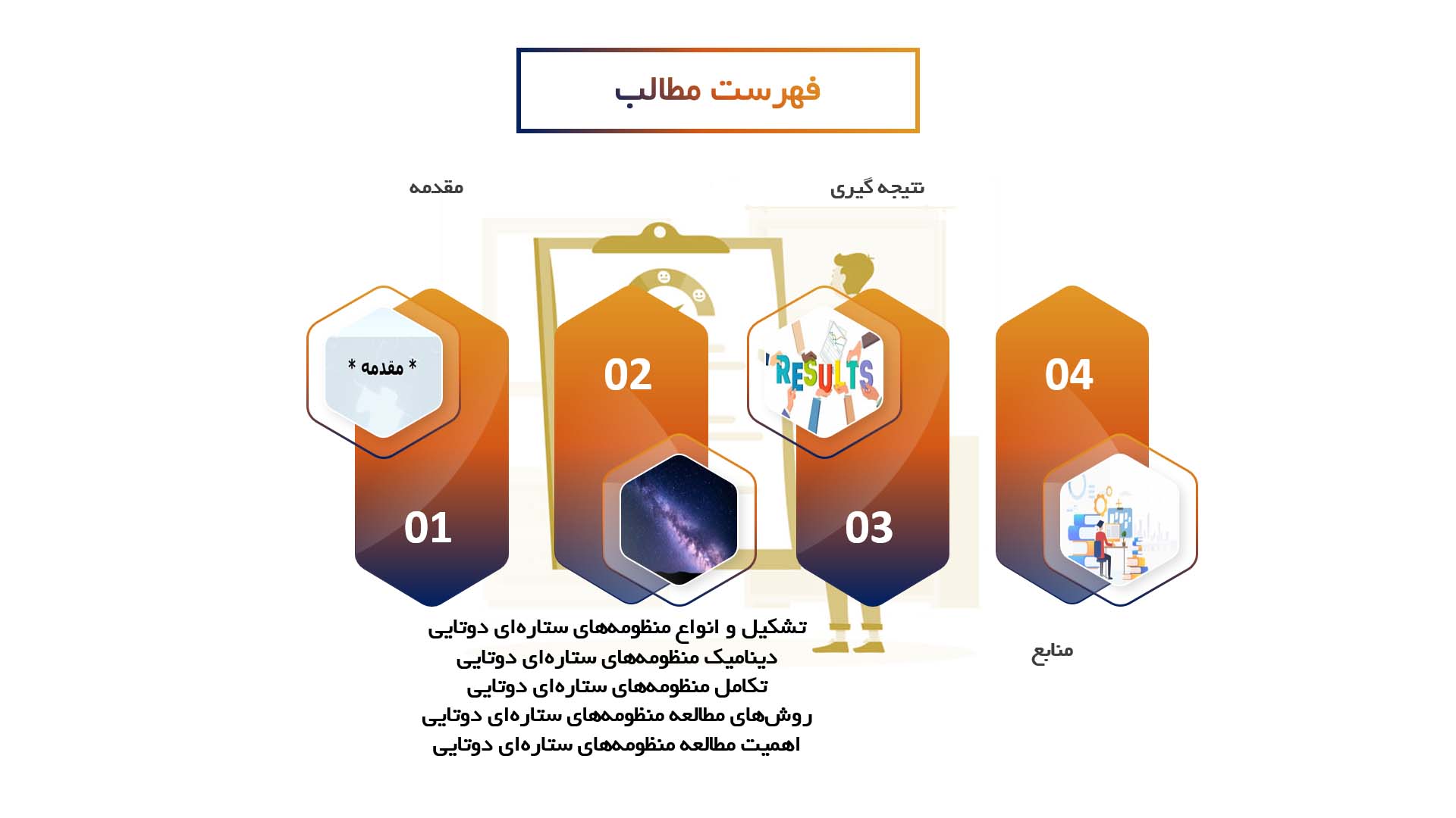 پاورپوینت در مورد تکامل و دینامیک منظومه‌های ستاره‌ای دوتایی